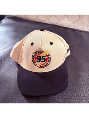 Cute zo designs child lightning McQueen cars kachow 95 checkered hat
